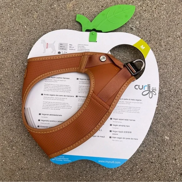 Curli Apple Leather Dog Harness - Brown - Picture 2 of 5